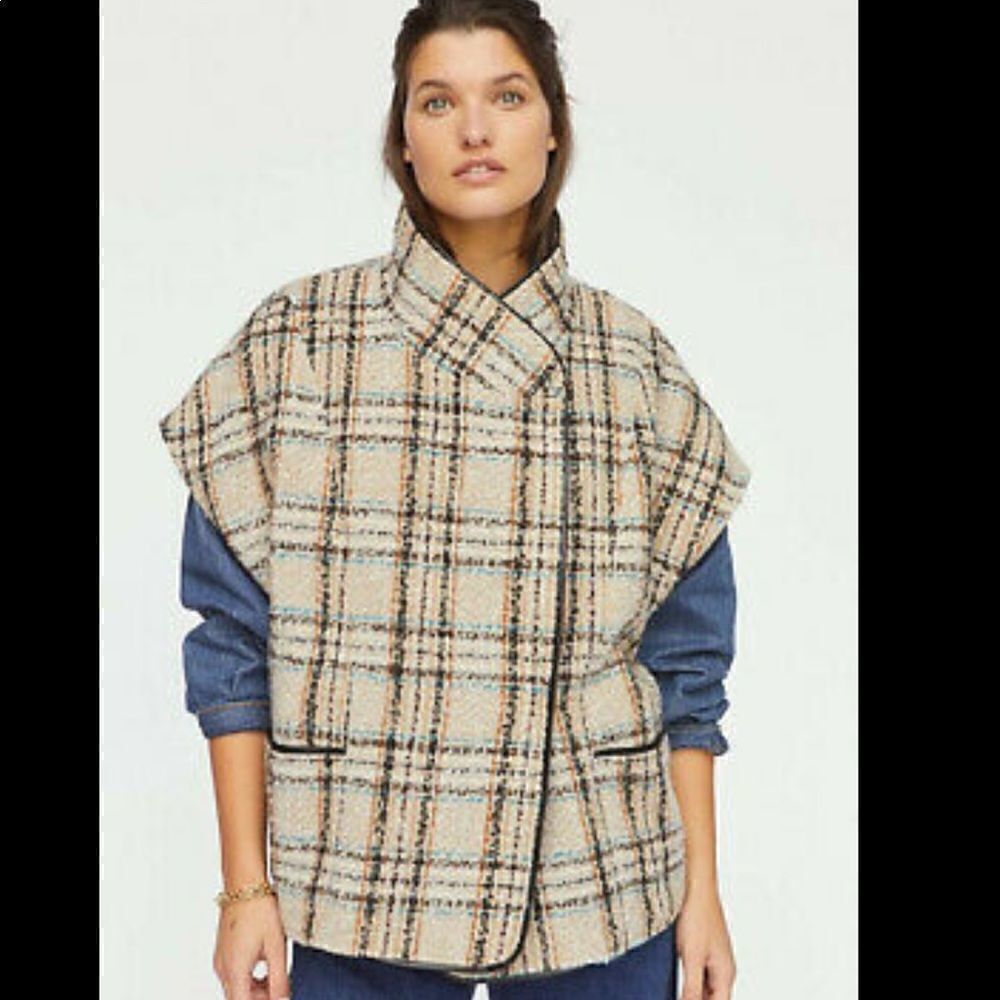 Anthropologie Anderson & Lauth Plaid Capelet NWT